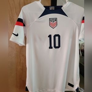 Christian Pulisic #10 Authentic Nike USMNT White Jersey USA Soccer